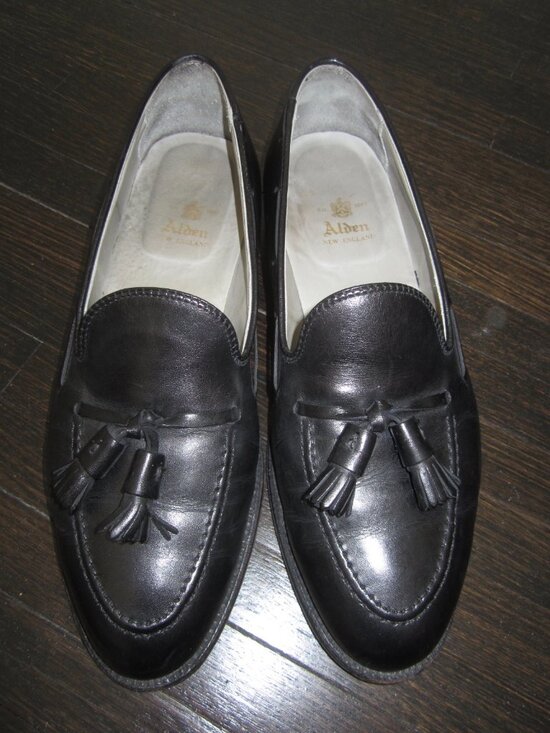 ALDEN Tassel Moccasin Loafer 660 Aberdeen Last Black Calfskin Shoes Men’s 9 E main image 7